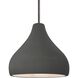 Radiance LED 11.5 inch Gloss Grey and Brushed Nickel Pendant Ceiling Light