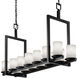 Clouds 14 Light 13 inch Matte Black Chandelier Ceiling Light in Incandescent, Cylinder