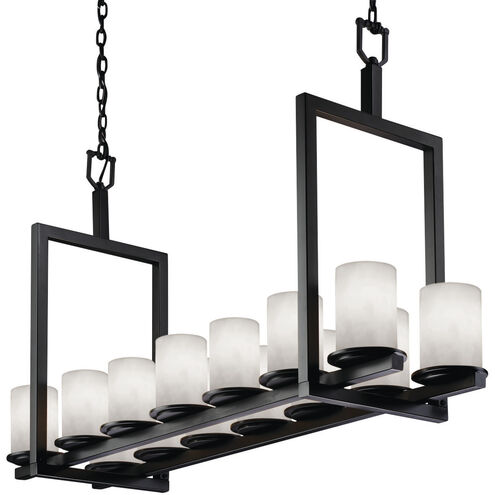 Clouds 14 Light 13 inch Matte Black Chandelier Ceiling Light in Incandescent, Cylinder