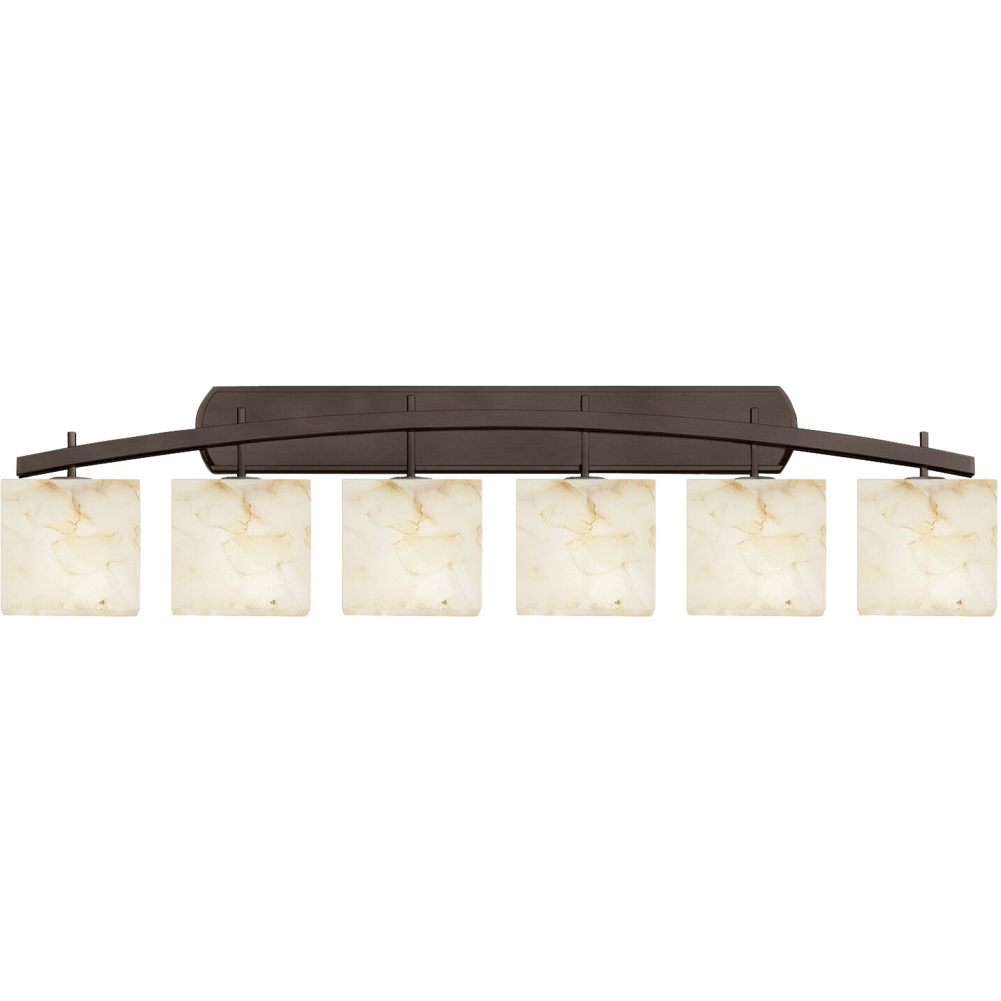 Alabaster Rocks 6 Light 56 inch Dark Bronze Bath Vanity Light Wall Light, Archway Family, Choices