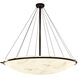 Lumenaria 75 inch Dark Bronze Semi-Flush Bowl with Ring Ceiling Light in Incandescent