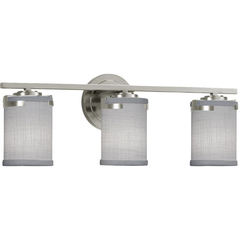 Textile 22.75 inch Brushed Nickel Bath Bar Wall Light