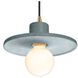 Radiance Collection 1 Light 8 inch Concrete Pendant Ceiling Light in Black Cord, Antique Brass