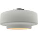 Radiance LED 16.5 inch Matte White and Champagne Gold and Brushed Nickel Semi Flush Ceiling Light