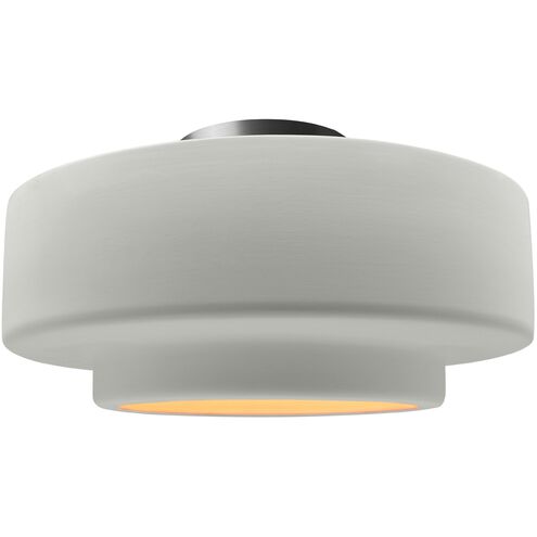 Radiance LED 16.5 inch Matte White and Champagne Gold and Brushed Nickel Semi Flush Ceiling Light