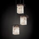Metropolis 3 Light 7 inch Dark Bronze Pendant Ceiling Light in Square with Flat Rim