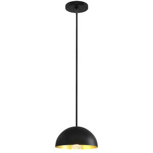 Elias 1 Light 9 inch Matte Black Pendant Ceiling Light