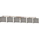 Textile LED 50.5 inch Brushed Nickel Bath Bar Wall Light, Rectangle