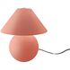 Avola 12 inch 120.00 watt Gloss Blush and Brushed Brass Portable Lamp Portable Light