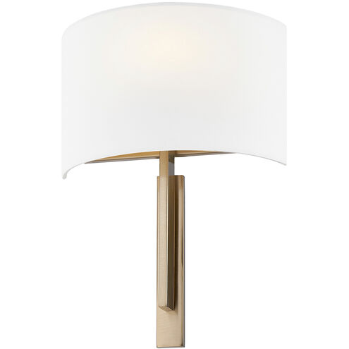 Textile Collection 1 Light 10 inch Brushed Brass ADA Wall Sconce Wall Light, Hamilton Family