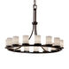 Fusion LED 42 inch Dark Bronze Chandelier Ceiling Light in 10500 Lm LED, Seeded Fusion