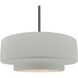 Radiance Collection - Tier Pendant Ceiling Light in Brushed Nickel, Replaceable Bulb, Rigid Stem, Matte White, 16.25W x 6H, Form+Finish+Function