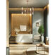 Fusion Collection - Rimini Family 8 Light 24 inch Brushed Brass and Clear Ribbed Chandelier Ceiling Light in 24" D x 24" W x 17.25" H, EVOLV