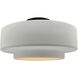 Radiance LED 16.5 inch Matte White and Champagne Gold and Matte Black Semi Flush Ceiling Light