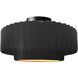Radiance 1 Light 14.5 inch Carbon Matte Black and Champagne Gold and Matte Black Semi Flush Ceiling Light
