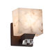 Alabaster Rocks Wall Sconce Wall Light in 700 Lm LED, Polished Chrome, Square with Flat Rim