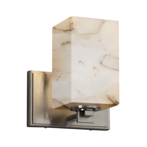 Alabaster Rocks LED 7 inch Brushed Nickel Wall Sconce Wall Light in 700 Lm LED, Square with Flat Rim