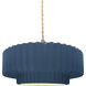 Radiance Collection - Pleated Tier Pendant Ceiling Light in Brushed Brass, Dedicated LED, Beige Twist Cord, Midnight Sky, 14.5W x 5.25H, Form+Finish+Function