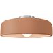 Radiance Collection - Spire LED 13 inch Adobe and Brushed Nickel Semi-Flush Ceiling Light in Dedicated LED, 13W x 6H, Form+Finish+Function