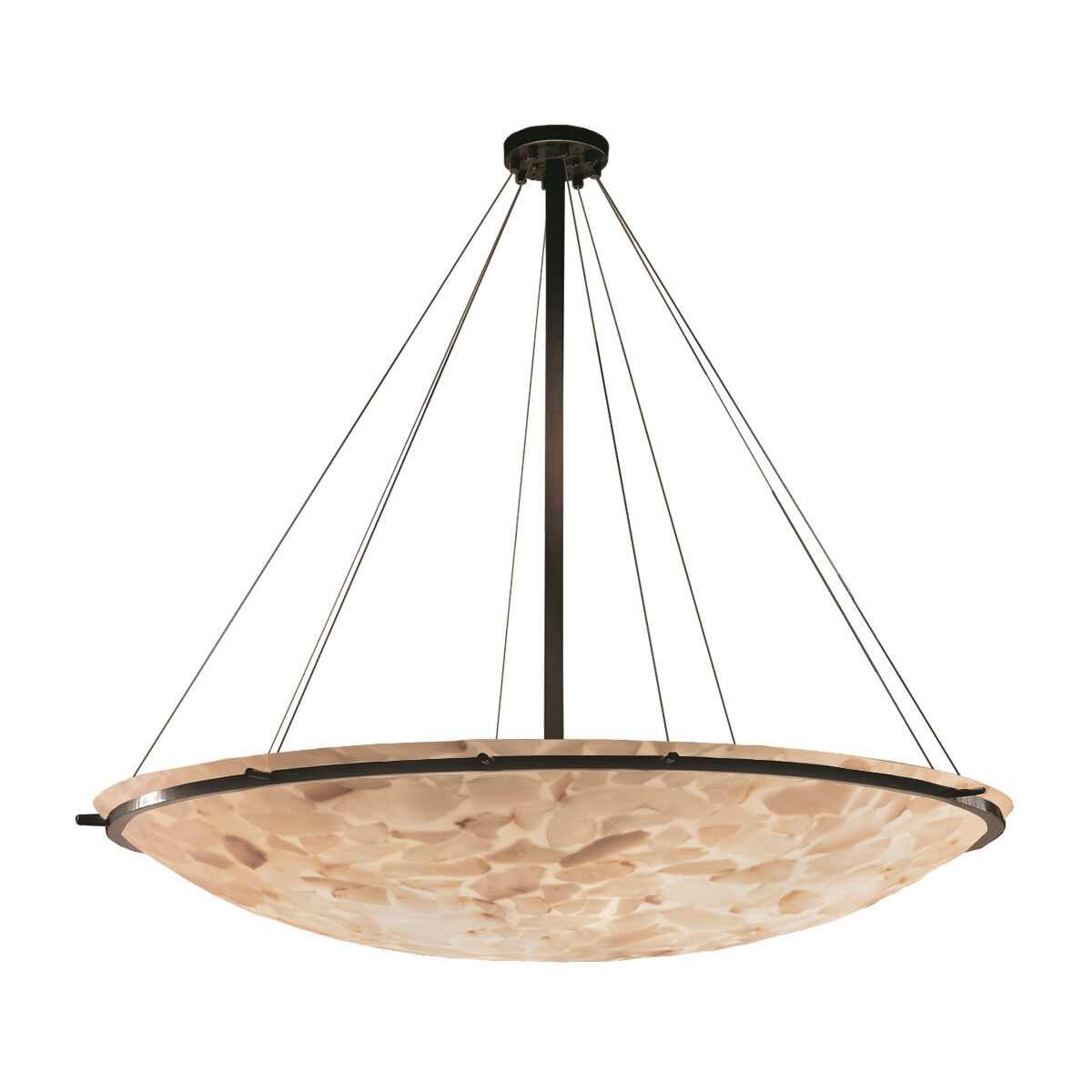 Alabaster Rocks LED 51 inch Dark Bronze Pendant Ceiling Light in 6000 Lm LED, Bowl