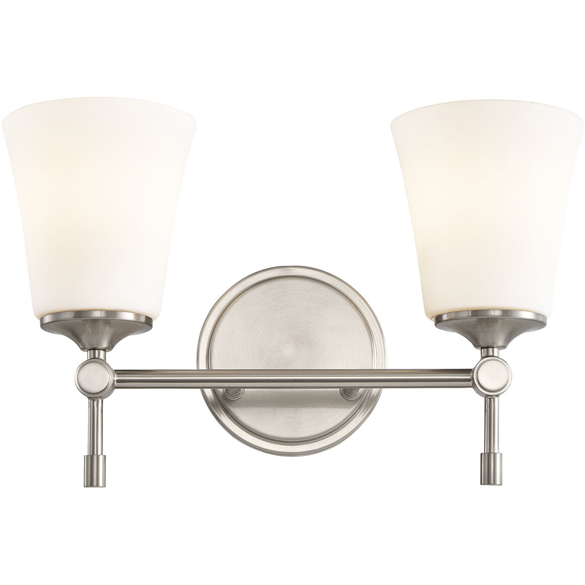 Fusion Collection - Tulsi Family 2 Light 15 inch Brushed Nickel Bath/Vanity Wall Light, EVOLV