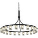 Veneto Luce 21 Light 60 inch Matte Black Chandelier Ceiling Light in Clear Textured (Veneto Luce), Incandescent