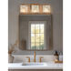Alabaster Rocks 25.75 inch Brushed Brass Bath Bar Wall Light in Rectangle, Incandescent