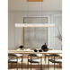 LumenAria - Medley Family LED 48 inch Brushed Brass and Alabaster Rocks Linear Pendant Ceiling Light in 3.5" D x 48" W x 3.5" H, EVOLV