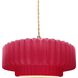 Radiance Collection - Pleated Tier Pendant Ceiling Light in Brushed Brass, Replaceable Bulb, Beige Twist Cord, Cerise, 14.5W x 5.25H, Form+Finish+Function