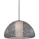 Dilston LED 36 inch Bronze Pendant Ceiling Light in Cream Linen Fabric