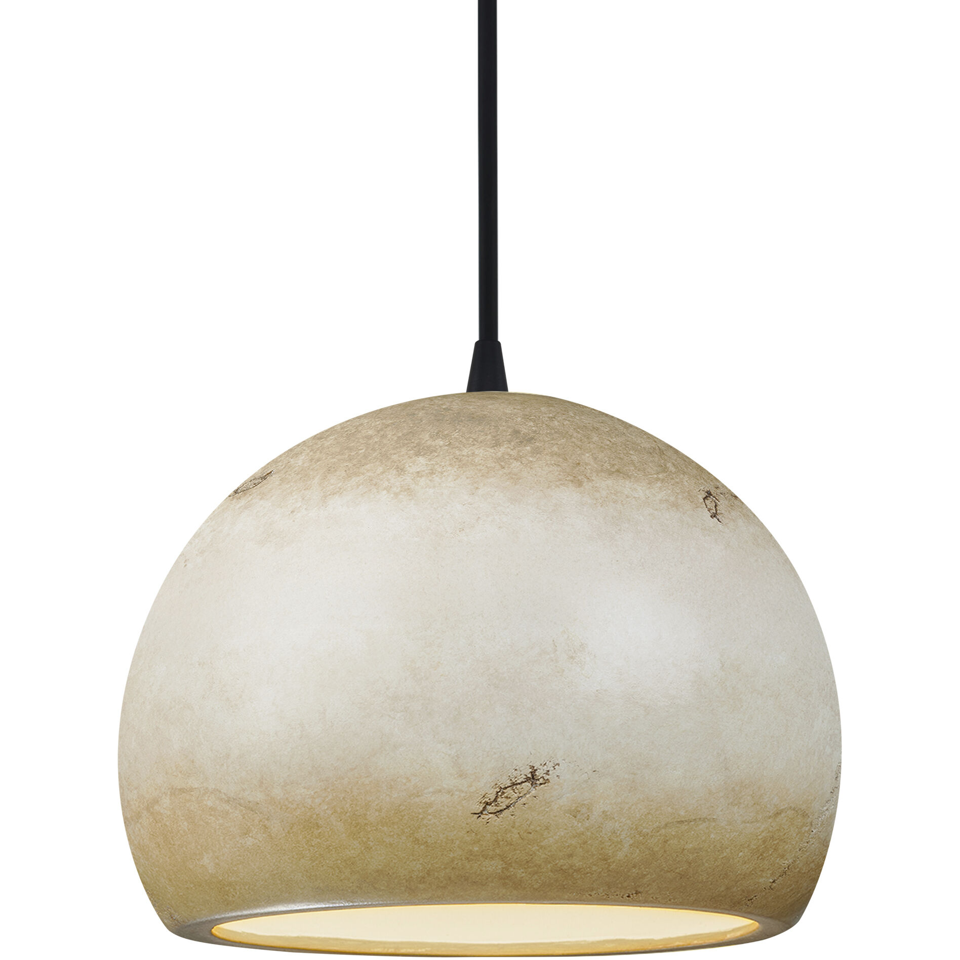 Radiance 1 Light 10 inch Matte Black Pendant Ceiling Light in Black Cord, Incandescent, Greco Travertine