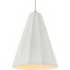 Radiance Collection - Fluted 1 Light 9 inch Bisque Pendant Ceiling Light in Antique Brass, White Cord, Replaceable Bulb, 9W x 13H, Form+Finish+Function