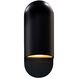 Ambiance Collection - Capsule LED 5 inch Carbon Matte Black Outdoor Wall Sconce in Dedicated LED, 4D x 14H, Form+Finish+Function