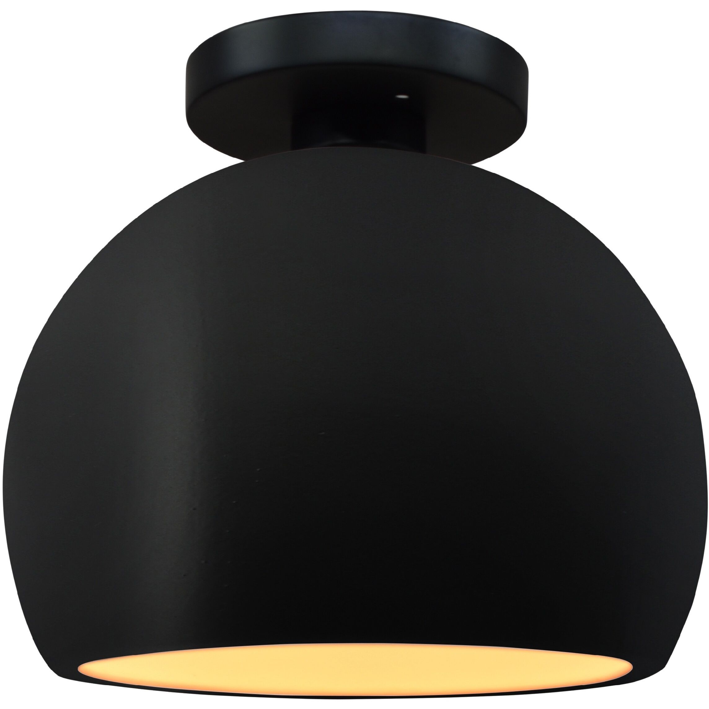 Radiance LED 7 inch Carbon Matte Black and Champagne Gold and Matte Black Semi Flush Ceiling Light