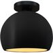 Radiance LED 7 inch Carbon Matte Black and Champagne Gold and Matte Black Semi Flush Ceiling Light