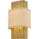 Textile Collection - Narberth Family 2 Light 8 inch Brushed Brass and Cream Linen ADA Wall Sconce Wall Light, EVOLV
