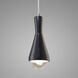 Radiance Collection 1 Light 5 inch Carbon Matte Black with Polished Chrome Pendant Ceiling Light