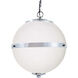 Fusion Imperial LED 17 inch Matte Black Chandelier Ceiling Light in 2800 Lm LED, Mercury Fusion
