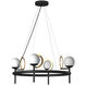 EVOLV LED 22 inch Matte Black with Brass Ring Chandelier Ceiling Light, Halo Family