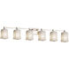 Veneto Luce 6 Light 49.5 inch Brushed Nickel Bath/Vanity Wall Light in Whitewash (Veneto Luce), Square with Rippled Rim, Incandescent