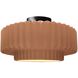 Radiance 1 Light 14.5 inch Adobe and Matte Black Semi Flush Ceiling Light