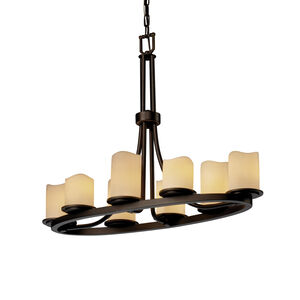 CandleAria 8 Light 16 inch Brushed Nickel Chandelier Ceiling Light