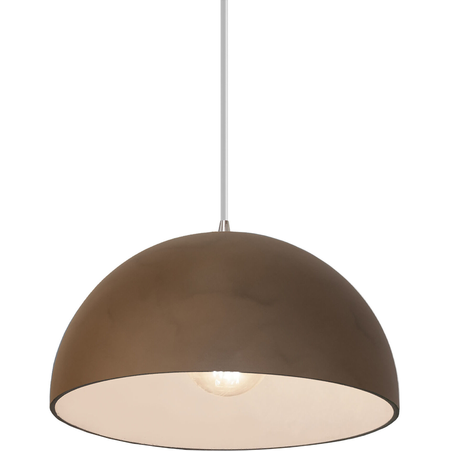 Radiance Collection 1 Light 12.5 inch Bisque with Matte Black Pendant Ceiling Light in Black Cord, Incandescent
