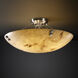 Lumenaria 3 Light 21 inch Brushed Nickel Semi-Flush Bowl Ceiling Light in Pair of Cylinders, Round Bowl, Incandescent