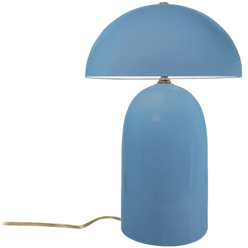 Portable 18.25 inch 60.00 watt Sky Blue and Polished Nickel Portable Lamp Portable Light
