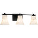Alabaster Rocks LED 26 inch Matte Black Vanity Light Wall Light in 2100 Lm LED, Round Flared