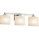 Fusion 3 Light 24.5 inch Brushed Nickel Bath Bar Wall Light in Oval, Incandescent, Opal Fusion, Oval
