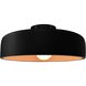 Radiance 1 Light 16 inch Carbon Matte Black and Champagne Gold and Matte Black Semi Flush Ceiling Light