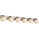 Fusion LED 56.5 inch Brushed Nickel Bath Bar Wall Light in 4200 Lm LED, Oval, Opal Fusion, Modular