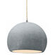 Radiance LED 10 inch Brushed Nickel and Concrete Pendant Ceiling Light